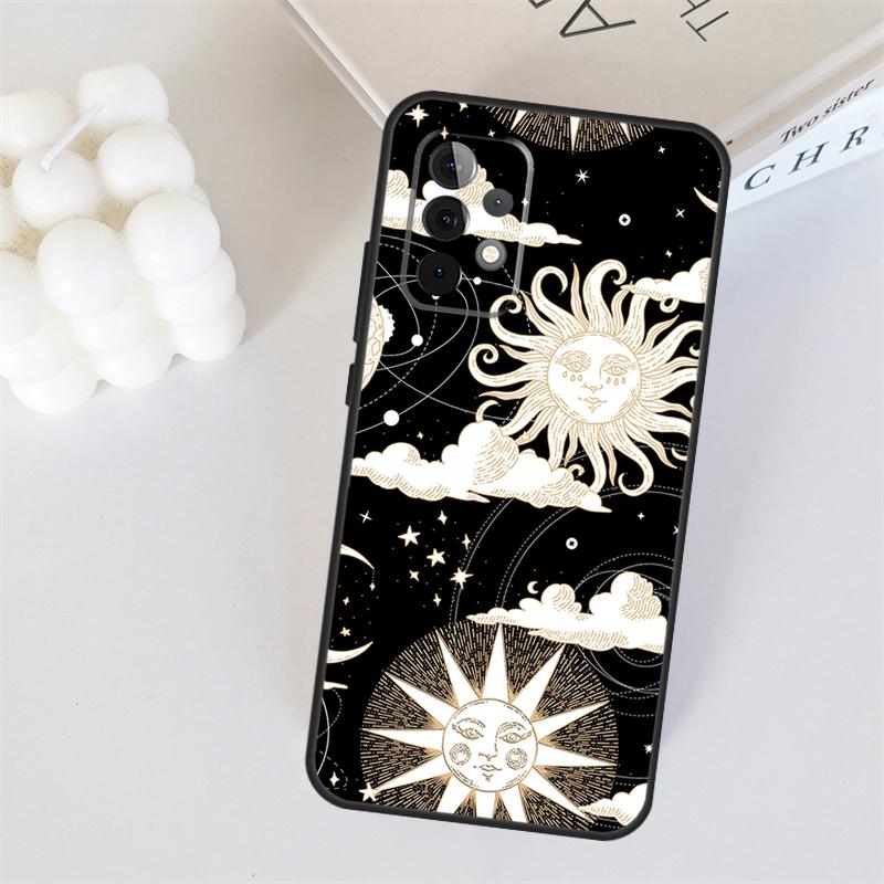 Sun and Moon For Samsung Galaxy A56 A36 A26 A16 A05 A06 A22 A32 A52 A54 A34 A14 A55 A15 A53 A33 A35 Case