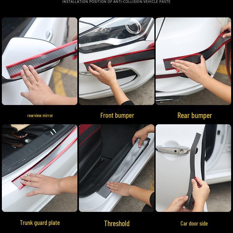 Kohlefaser Auto Türschweller- & Kantenschutzaufkleber