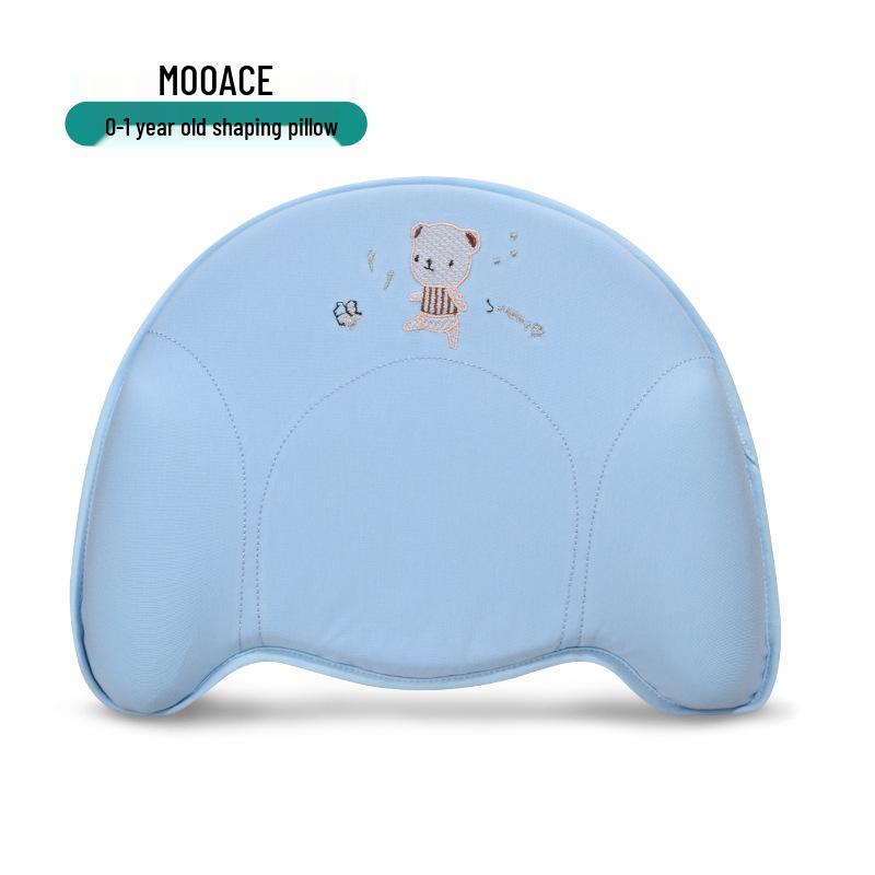 

Memory Foam Anti-Suffocation Baby Pillow with Breathable Cotton for Newborn Head Shaping 29.5*23.5*1-5cm