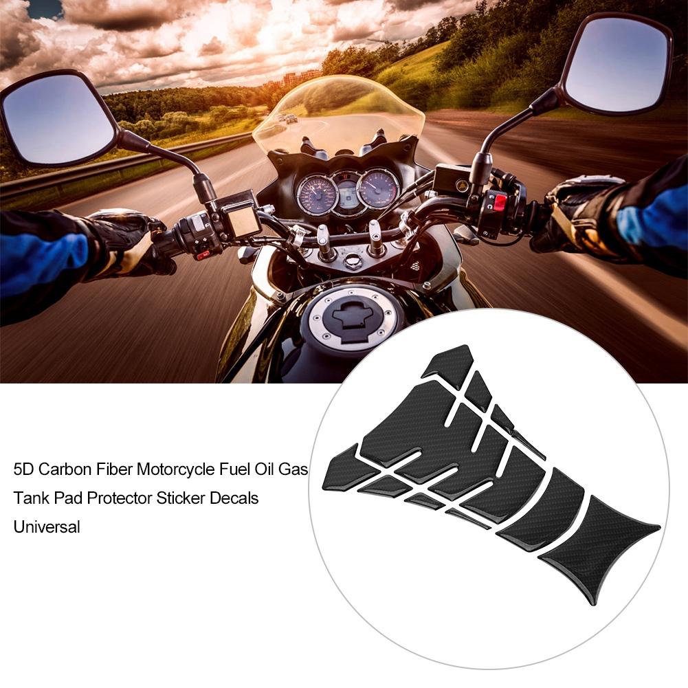 Carbon Fiber Motorcycle Fuel Oil Gas Tank Pad Protector Sticker Decals Universal