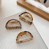 Elegant Korean Style Medium Acetate Half Circle Alloy Hair Claw Clip For Women