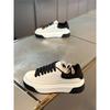 Spring and summer new thick-soled leather breathable board shoes comfortable sneakers bjd