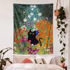 Mysterious Black Cat Eye Tapestry Background Cloth Carpet Wall Decoration Living Room Background Wall Room Decoration