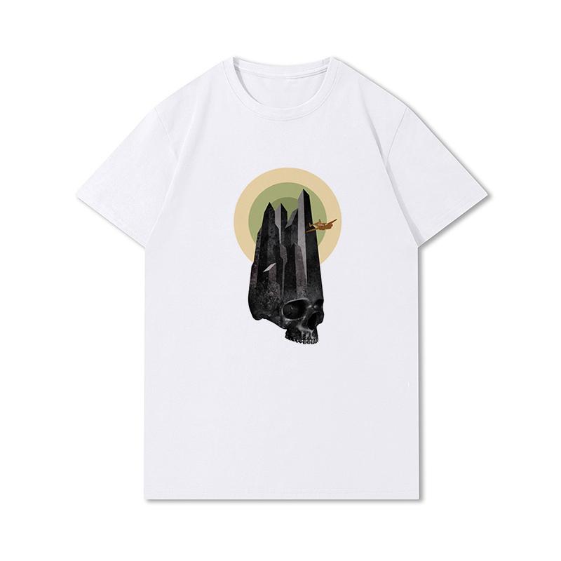 S-3XL 100 Fantasie Harajuku Grafica Estiva Bianca Magliette Donna Stampate Casual Maniche Corte Top Girocollo
