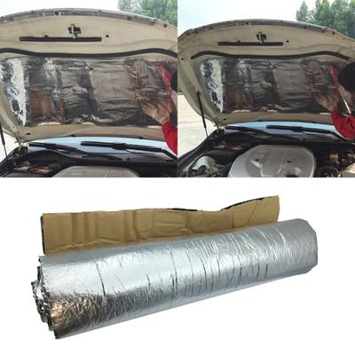 Tapete de isolamento acústico autoadesivo, absorção de som, cor prateada, absorção de choque, almofada de proteção térmica para carro