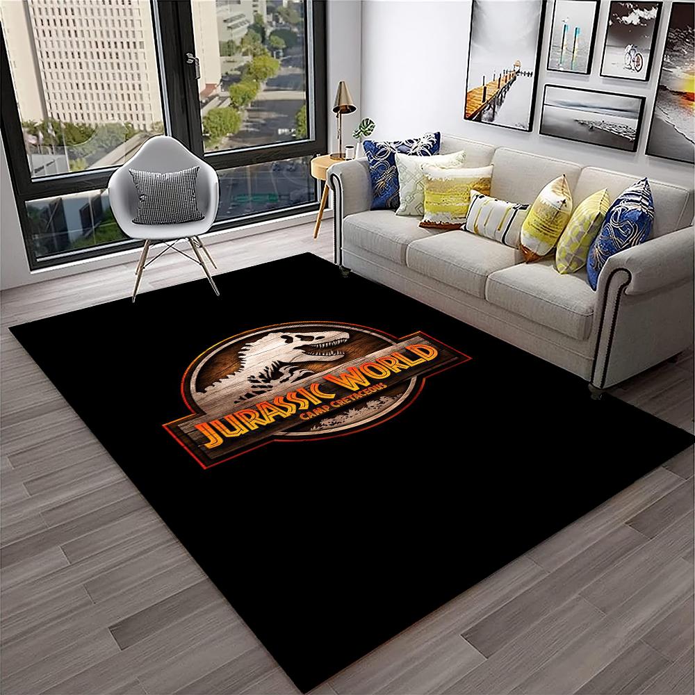 Jurassic Park Dinosaur Cartoon Child Carpet Rug for Home Living Room Bedroom Sofa Doormat Decor,Play Area Rug Non-slip Floor Mat