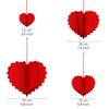 8Pcs Valentine's Day Heart Decoration Foldable Paper Heart Shape Ornament Easy Assembly for Wedding Party Decoration