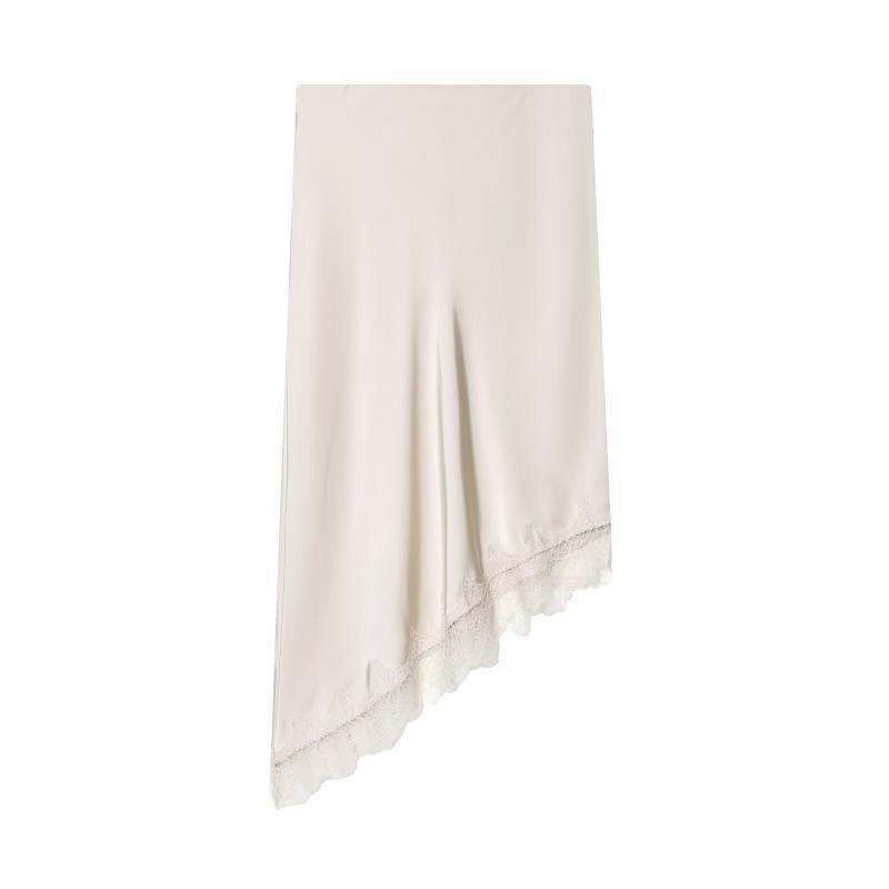 2025 Stylish European & American Lace Silk Satin Skirt - Sexy, Fashionable Women's Clothing