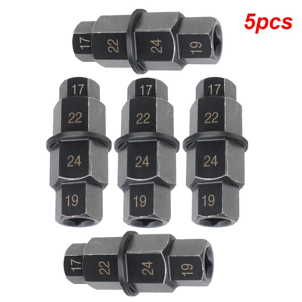 17/19/22/24mm Adapter 3/8inch Drive Ratchet Wrench Socket Motorcycles Hex Axle Removal Tools Hand Kit Boat Truck Car Accessories