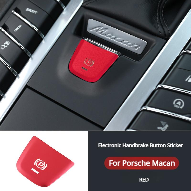 Bilstyling P-växel Parkeringsbroms Handbroms Dekorationsskydd för Porsche Macan 2014-2018 Cayenne 2018-2025 Palamela 971 2017-2025