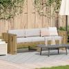 VidaXL Garden 3-Seater Sofa 185.5x60x62 Cm In Treated Wood 873875