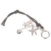 Y2K Trendy Starfish Five-Pointed Star Lanyard Keychain Retro Braided Rope Keyring Bag Pendant Key Hanging Decoration Gifts