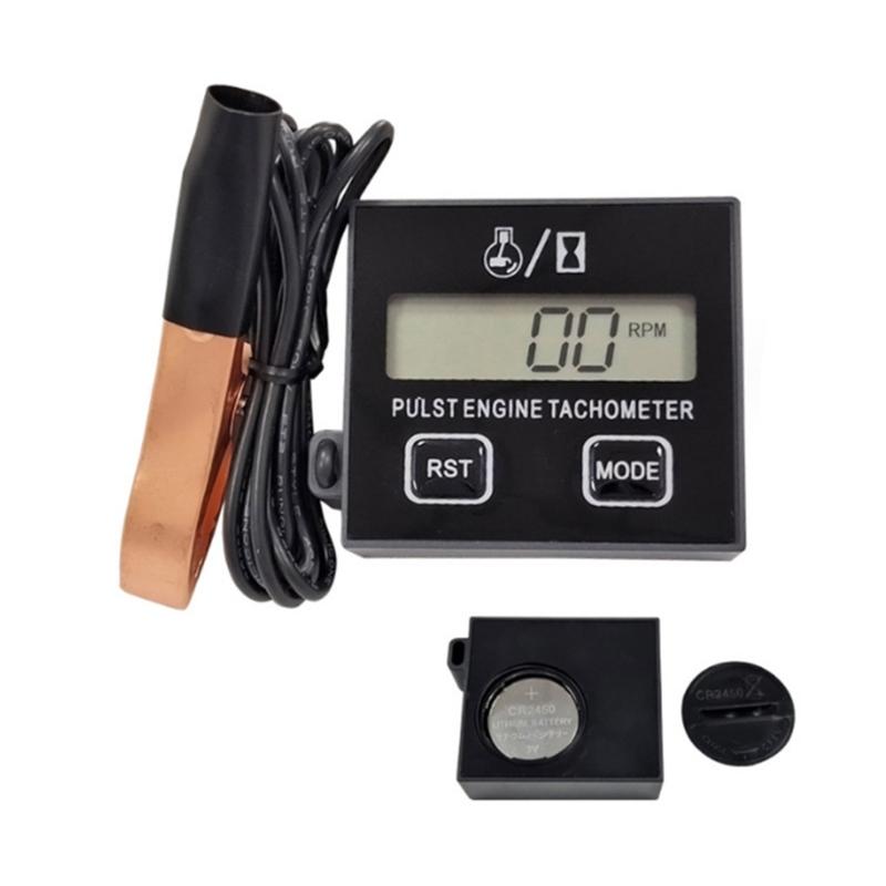 Digital Speedometer Inductive Hour Meter for 2 4 Small Engine Replaceable Battery Waterproof Tachometer Hour Meter
