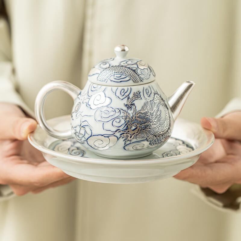 DARUNYAO Dragon Gilded Ceramic Teapot Gift Set