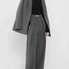 European and American new lazy style high-end suit pants, high-waisted loose wide-leg pants, fashionable simple and casual straight-leg pants