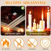Flameless Taper Candles with Remote Battery Operated Flickering Wick LED Candle for Wedding Christmas Holiday Party Home Decor
