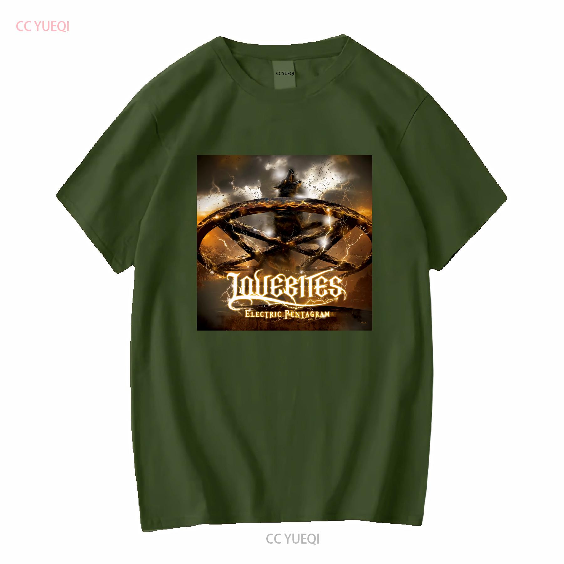 

Soft Cotton T Shirt Japanese Rock Band Lovebites Electric Pentagram vintage Washed fashion streetwear designer clothes homme XL