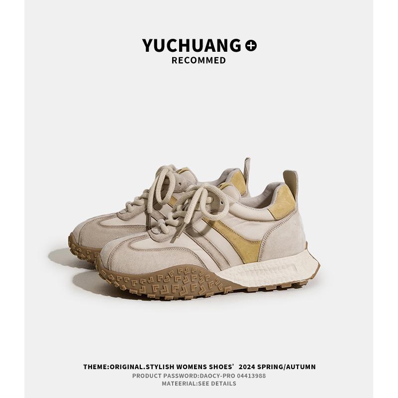 

7CM invisible height increase retro moral training shoes for women in spring 2025 new super fire sports versatile dad shoes for women 34