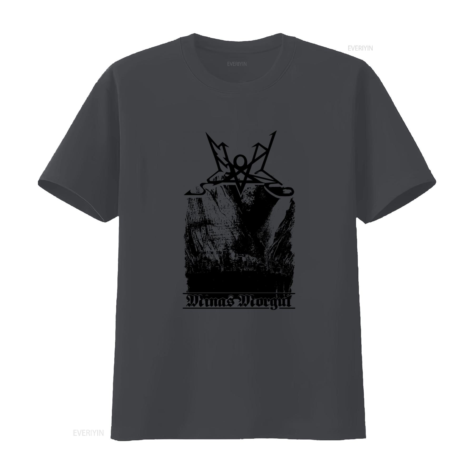 

Summoning Minas Morgul Black and White Metal Band T Shirt for Men vintage Washed Casual Top For Everyday Wear Comfortable 4XL