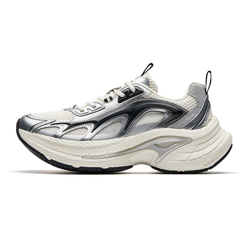 Anta Fuyao LT Slip Resistant, Abrasion Resistant, Height Increasing Low top Casual Shoes Men's White Silver Black 112528857-1