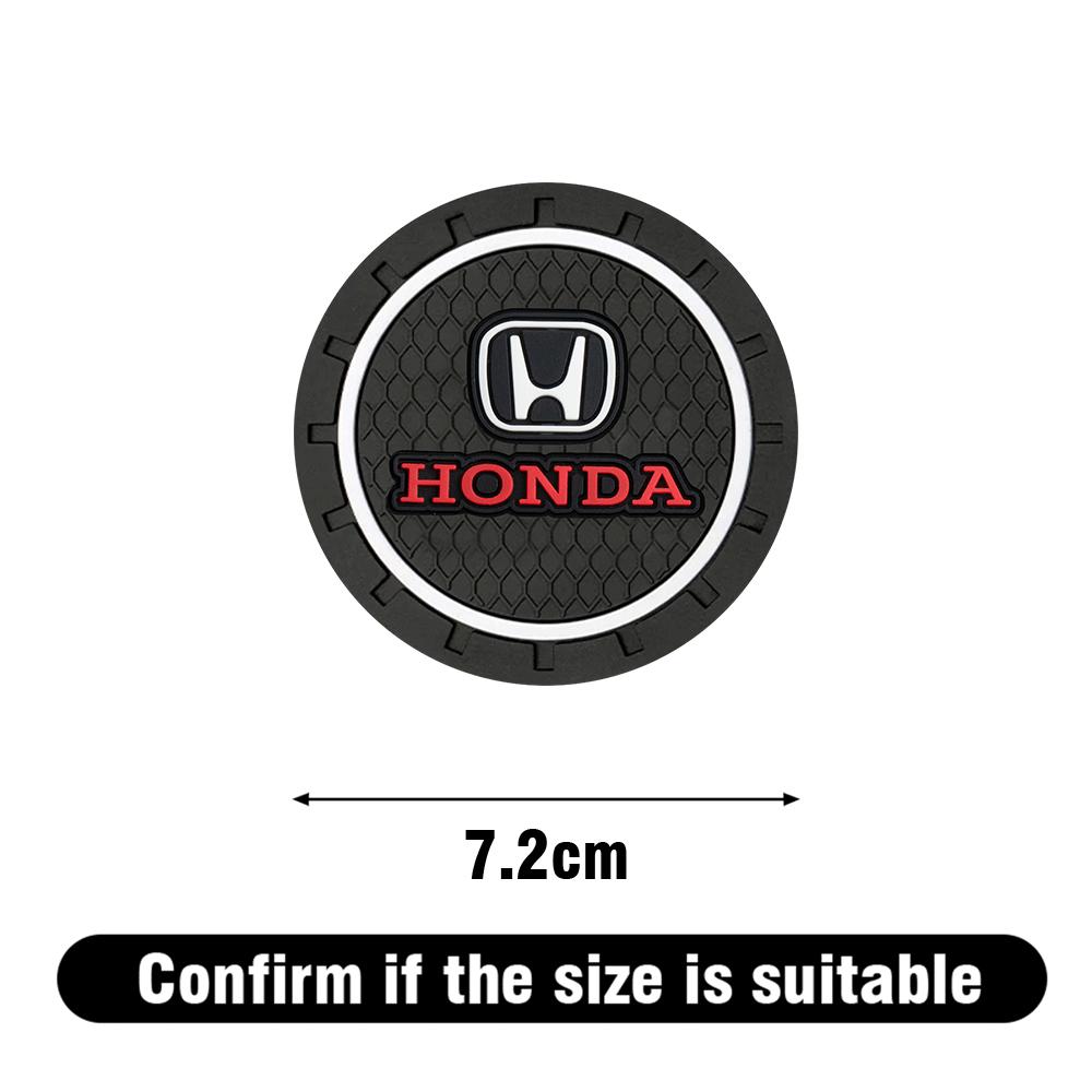 1/2Pcs Car Cup Mat Auto Cup Slot Non-Slip Coaster For Honda Civic 10th 11th Gen Hrv Jazz City Fit Accord 7 Crv Odyssey Mugen IP8 jnfb1