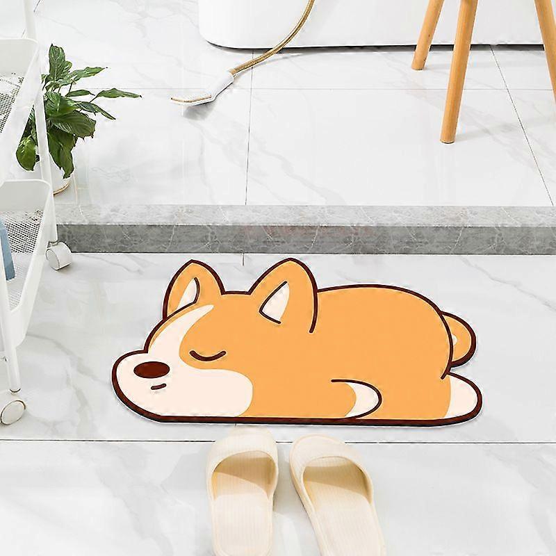 Cartoon Absorbent Super Soft Shower Mat Bathroom Non-slip Machine Washable, Suitable for Doorway/kitchen/bathroom/laundry room/bedroom(DD508)60*90cm