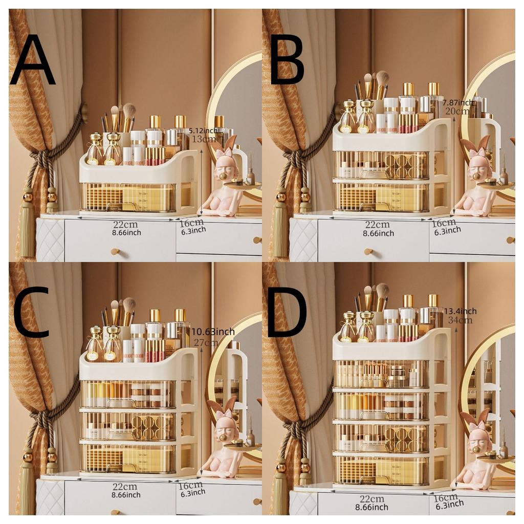 1pc Multi-layer Makeup Storage Box,Cosmetics Storage For Skin Care,Eyeshadow,LotionsLipstick,Great For Dresser,Bathroom,Bedroom