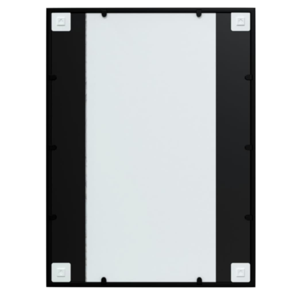 vidaXL Wandspiegel Schwarz 80x60 cm Metall