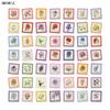 10 30 50Pcs Stamp Style Literary Flowers Stickers Book Diy Skateboard Toys Guitar Luggage Suitcase Decoration Graffiti Sticker