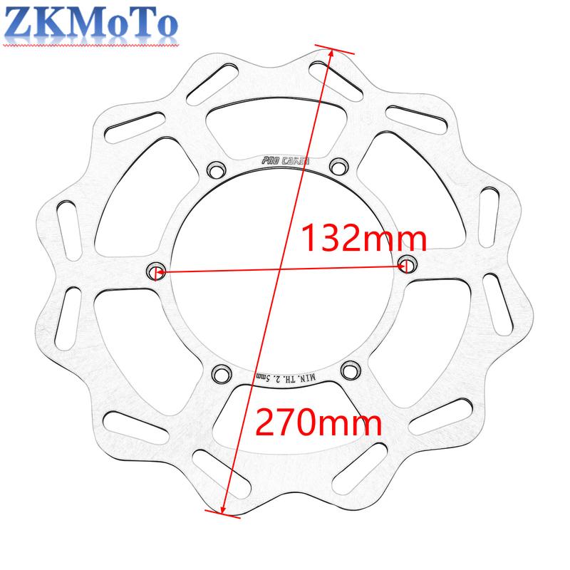 Motorcycle 270mm 245mm Front and Rear Brake Discs For Yamaha WR125 WR250 WR250F WR400F WR426F WR450F 1998-2021 YZ125 YZ250 Parts