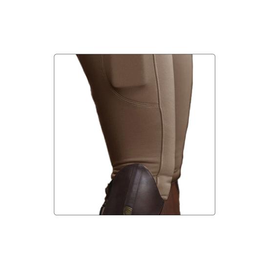 Pantaloni Equestri Elasticizzati a Vita Alta con Tasche da Donna a Colore Unito per Corse di Cavalli