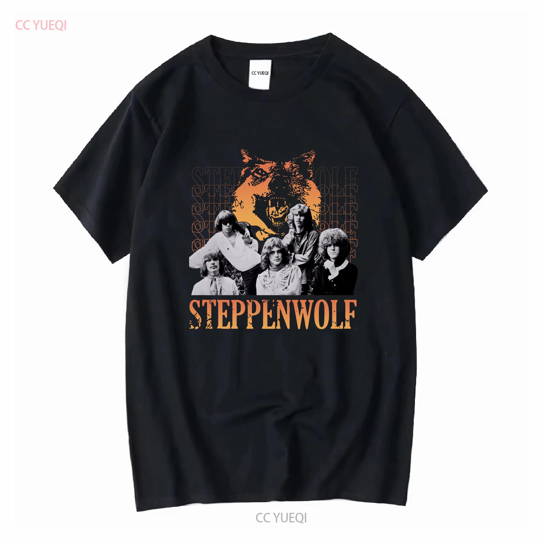 

New Steppenwolf Cotton Black Full Size T Shirt vintage Washed Stylish Unisex Stretched Casual streetwear Breathable Soft homme 4XL