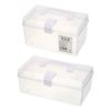 Portable Clear Storage Box with Handle Multifunction Container Supplies for Battery Scissor Nail Beauty Tool Organize