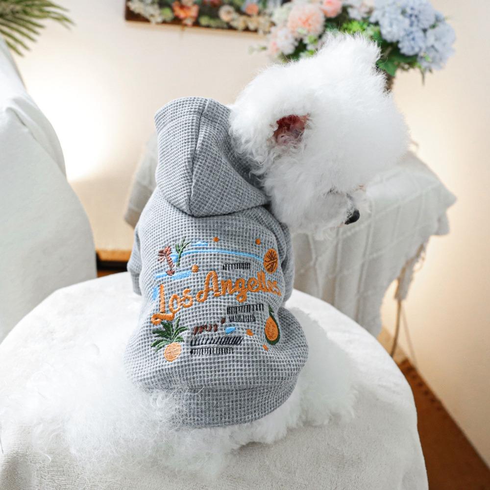 

Sunny California Style Pet Clothing Grey Dog Sweatshirt Cute Dog Hoodie Autumn M