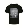 Ανδρικό Γραφικό T-Shirt 100% Βαμβάκι - Μαύρο με Λευκή Εκτύπωση "Βλέπω Ανθρώπους Αλλά Όχι Ανθρωπιά", Casual T-Shirt με Στρογγυλή Λαιμόκοψη για Άνοιξη Καλοκαίρι Φθινόπωρο, Πλενόμενο στο Πλυντήριο