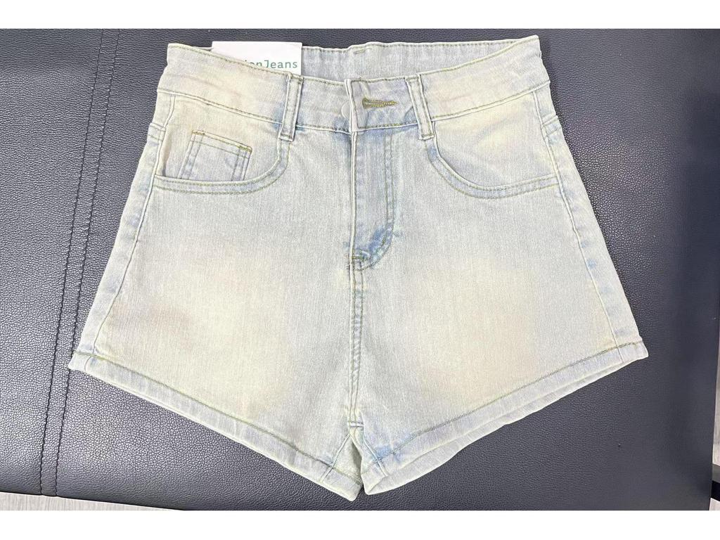 Women's High Waist Light Blue Denim Shorts - Slimming & Versatile Hot Pants