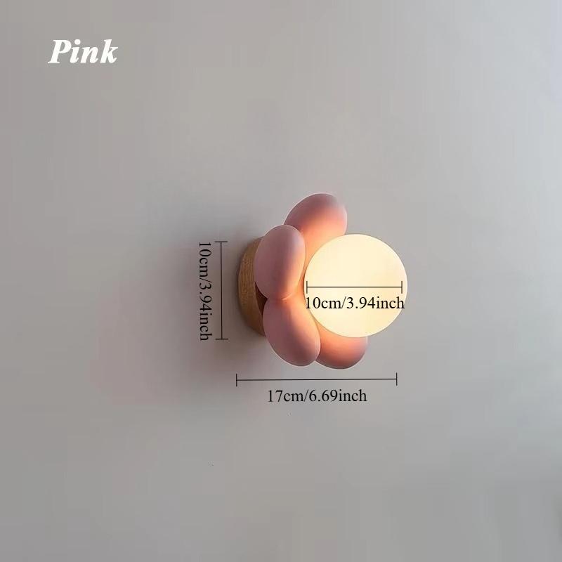 Pastoral Style Simple and Warm Flower Wall Lamp Nordic Creative Design for Children's Rooms Study Rooms Bedrooms Bedside Lamps