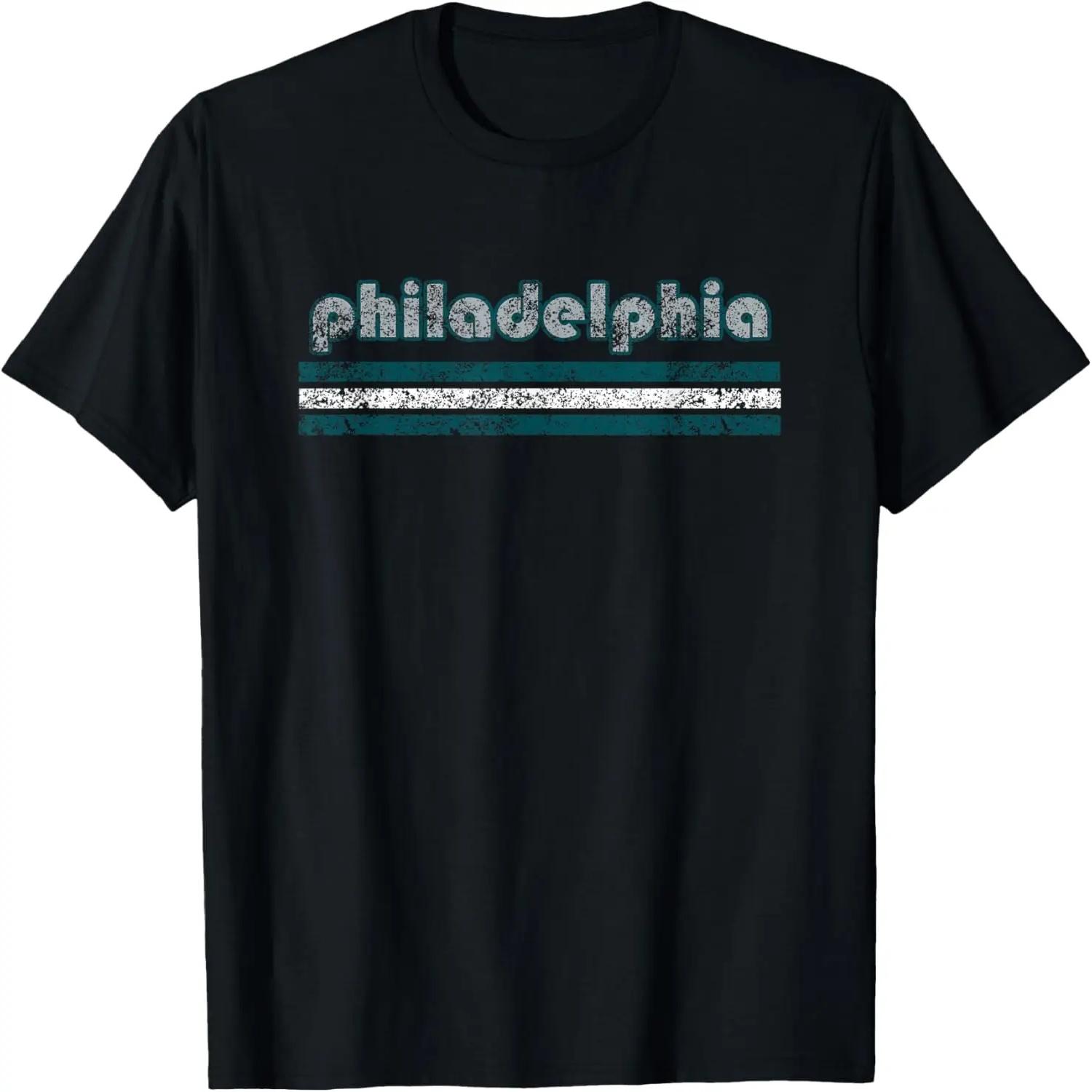 Philadelphia Pennsylvania Retro Vintage Weathered Throwback T-Shirt S чёрный