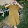 ZANZEA Womens Splice Turn Down Collar Casual Short Sleeve Dress
