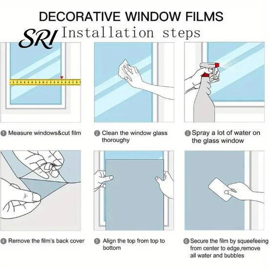 Indoor Outdoor Window Cling Privacy Film Stained Glass Flamingo Tropical Static Clings Heat Control Door Temporary Sticker Covering with Palm