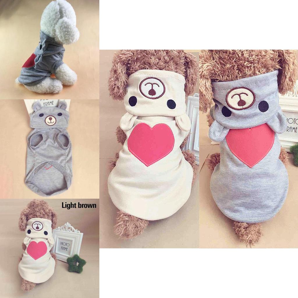 Entzückender Haustier Hund Katze Welpen Pullover Hoodie Mantel mit einzigartigem Bären-Design für Wärme