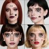 Yousheng 10 Sheets Halloween Spider Eye Tattoo Stickers Face Temporary Tattoos DIY Bat Skull Spider Web Pattern Scary Eye Shadow Stickers for Adult