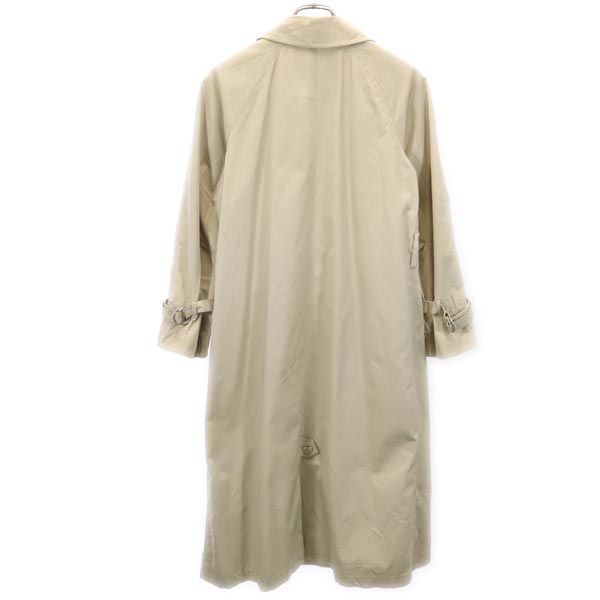 LONDON FOG 80s Vintage Long Sleeve Trench Coat 8 Khaki Back Check Women Used