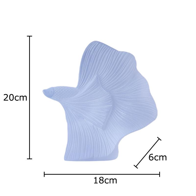 

Minimalist Transparent Goldfish Sculpture Modern Handicrafts Desk Decoration Abstract Fish Ornaments Home Decor Accessories білий
