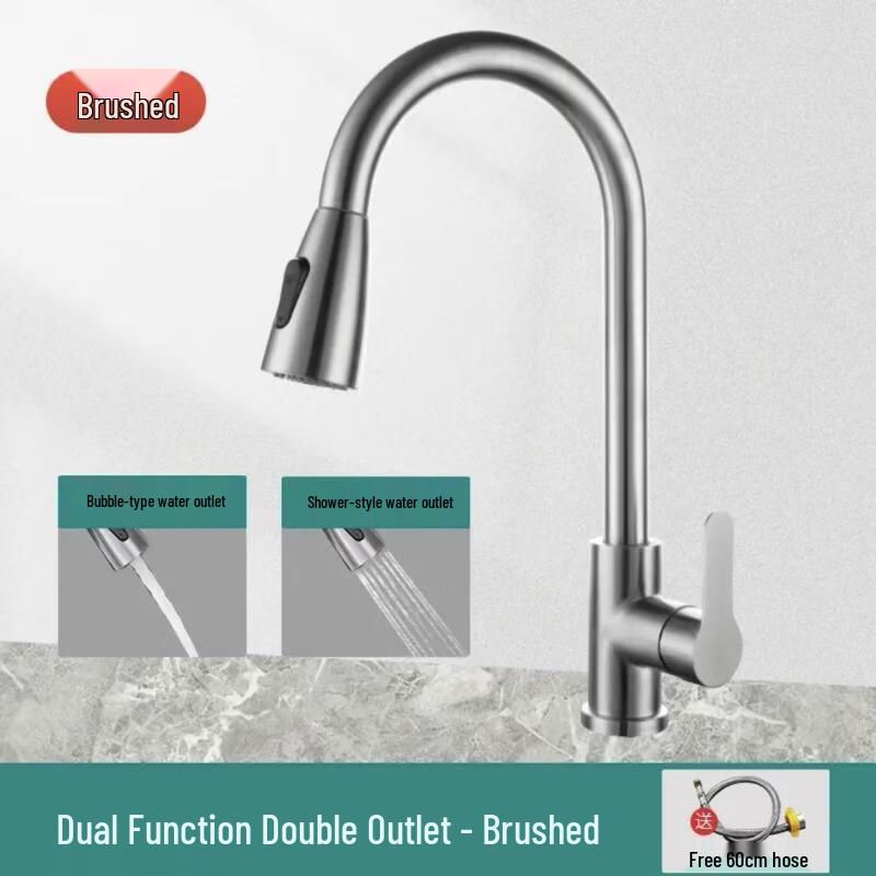 TLXT Kitchen Hot & Cold Pull-Out Faucet