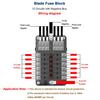 12V 32V Plastic Cover Fuse Box Holder M5 Stud With LED Indicator Light 6 Ways 12 Ways Blade for Auto Car Boat Marine Trike