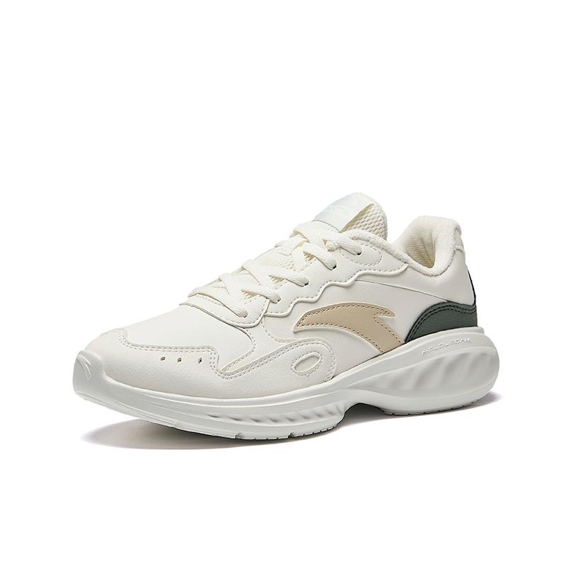 Anta Minimalist Comfortable Fleece Lined Non-Slip Warm Low-Top Casual Running Shoes Women sneaker White Yellow Gray 922445571-11