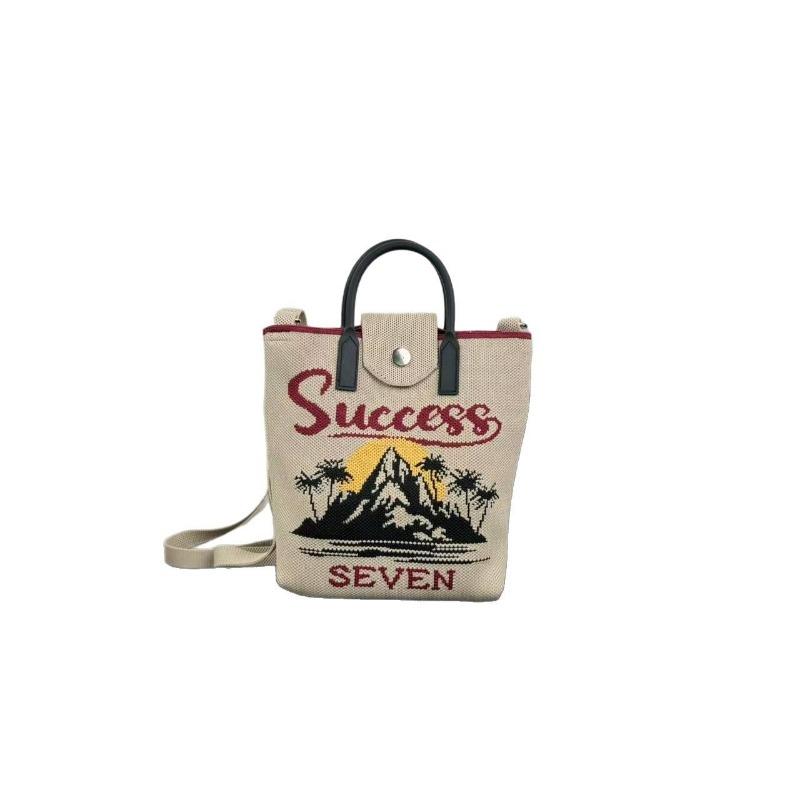New knitted mobile phone bag, high-end handbag, women's messenger bag, adjustable versatile, convenient and large-capacity bag