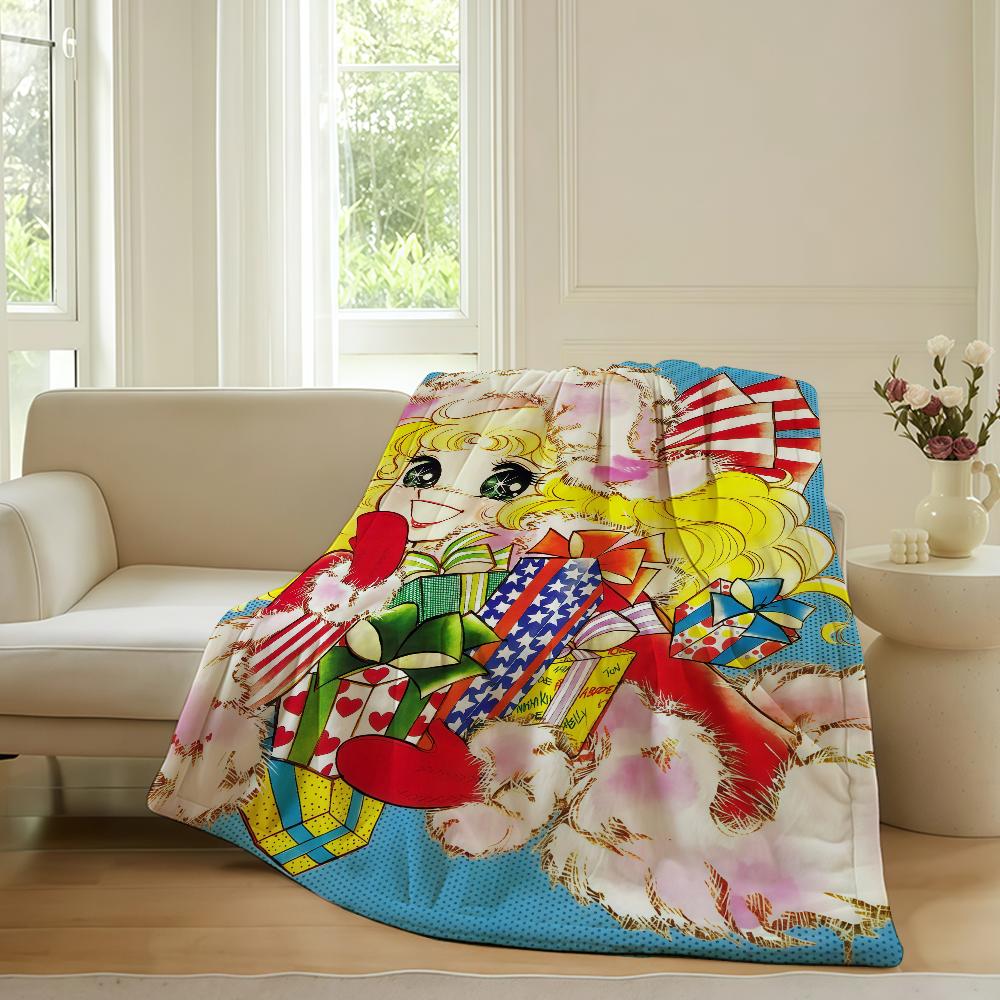 Lovie anime C Candy C Candy Blanket For Sofa Office Bed Plane Travel Sleep Read Relax Camping Soft And Warm