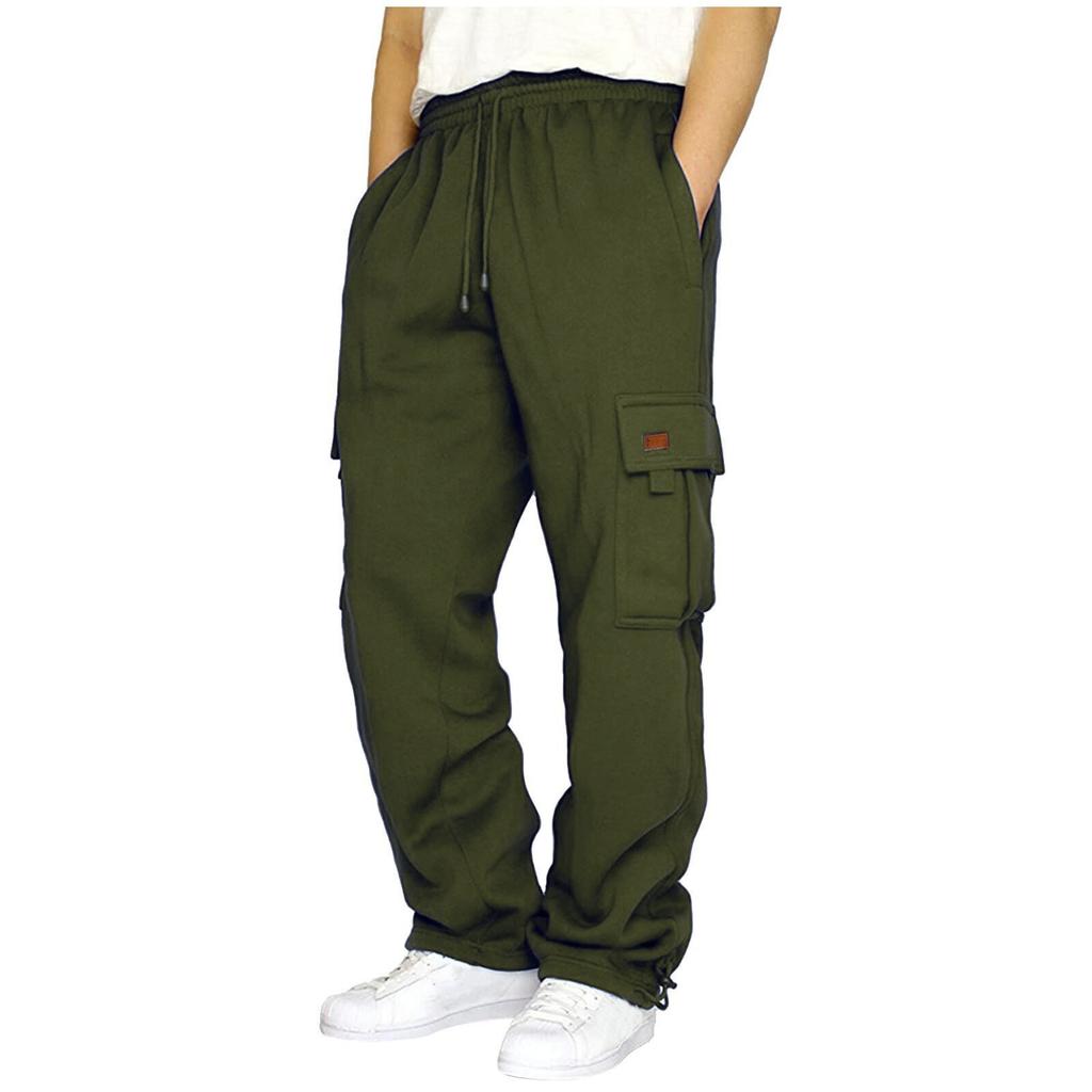 Men'S New Multi-Pocket Work Pants Sub-Trend Retro Casual Drawstring Pants Male